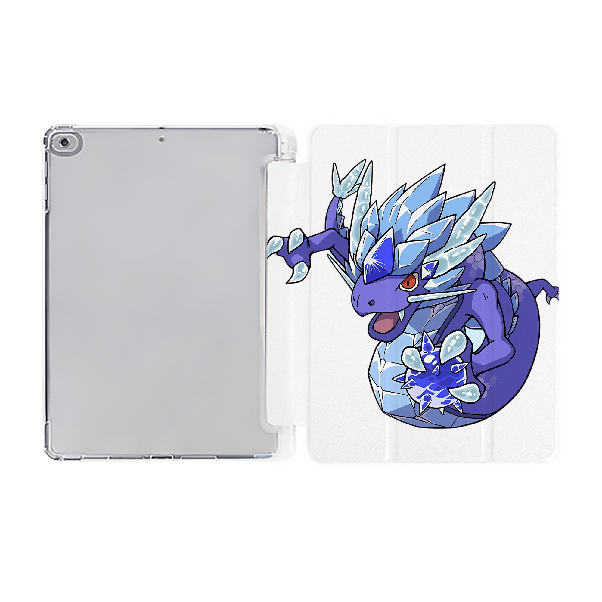 （画像用） 妖怪ウォッチ Yo-kai Watch IPad ケース ペン収納付き 三つ折りスタンド PUレザー×シリコン 対応機種9.5/10.5/10.9インチ